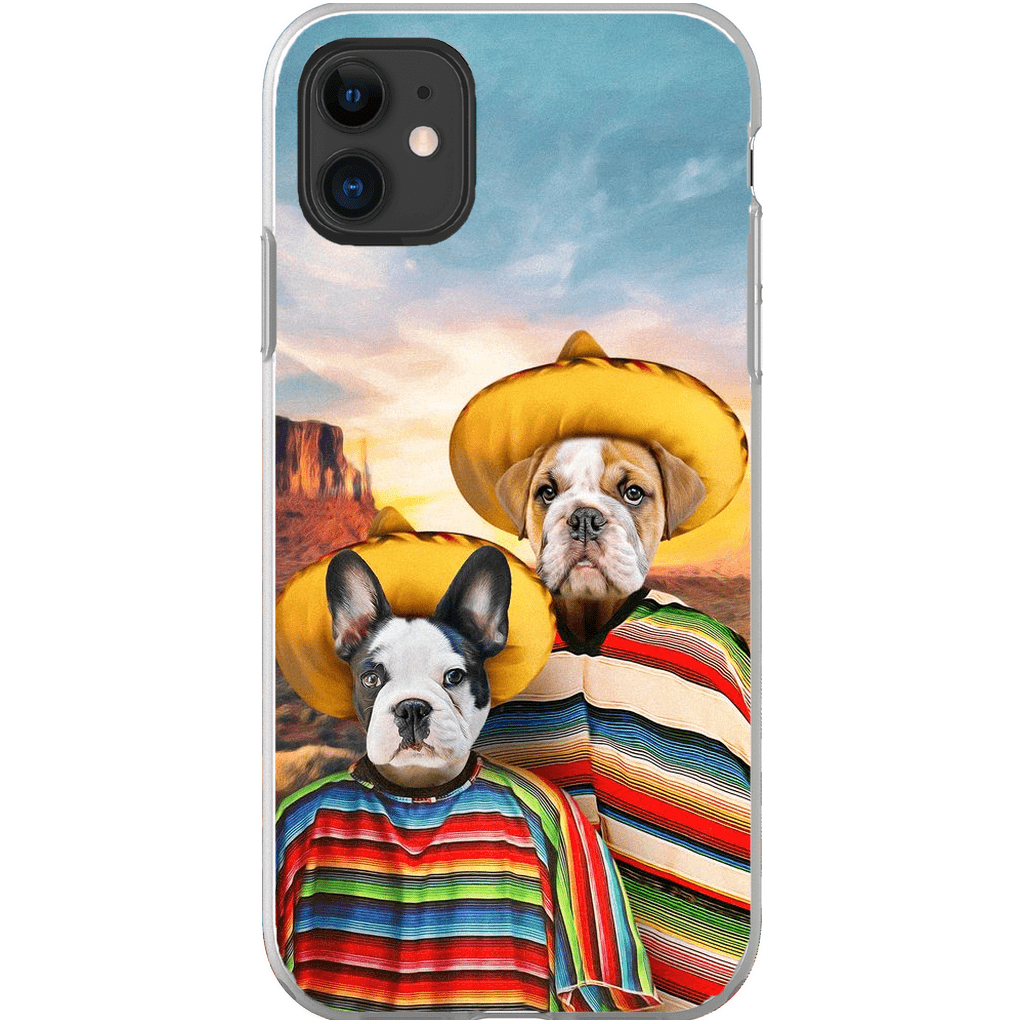 &#39;2 Amigos&#39; Funda personalizada para teléfono con 2 mascotas