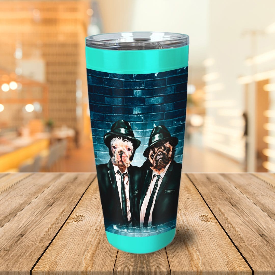 &#39;The Blues Doggos&#39; Personalized 2 Pet Tumbler