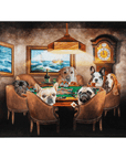 'The Poker Players' Personalized 6 Pet Blanket