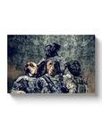 'The Army Veterans' Personalized 4 Pet Canvas