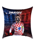 'Croatia Doggos Soccer' Personalized Pet Throw Pillow