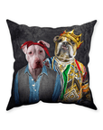 '2Paw And Notorious D.O.G.' Personalized 2 Pet Throw Pillow