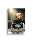 'The Drummer' Personalized Pet Canvas