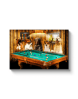 Lienzo personalizado con 5 mascotas 'The Pool Players'