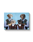 'Step Doggos' Personalized 4 Pet Canvas