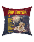 'Pup Fiction' Personalized 2 Pet Throw Pillow