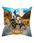 'Harley Wooferson' Personalized 2 Pet Throw Pillow