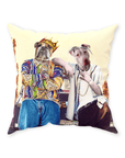 '2Paw and Notorious D.O.G. California Edition' Personalized 2 Pet Throw Pillow