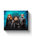 'Game of Bones' Personalized 3 Pet Canvas