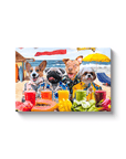 'The Beach Dogs' Personalized 4 Pet Canvas