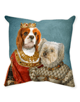 'Queen and Princess' Personalized 2 Pet Throw Pillow