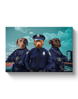 'The Police Officers' Personalized 3 Pet Canvas