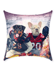 'Houston Doggos' Personalized 2 Pet Throw Pillow