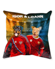 'Russia Doggos' Personalized 2 Pet Throw Pillow