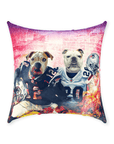 'New England Doggos' Personalized 2 Pet Throw Pillow