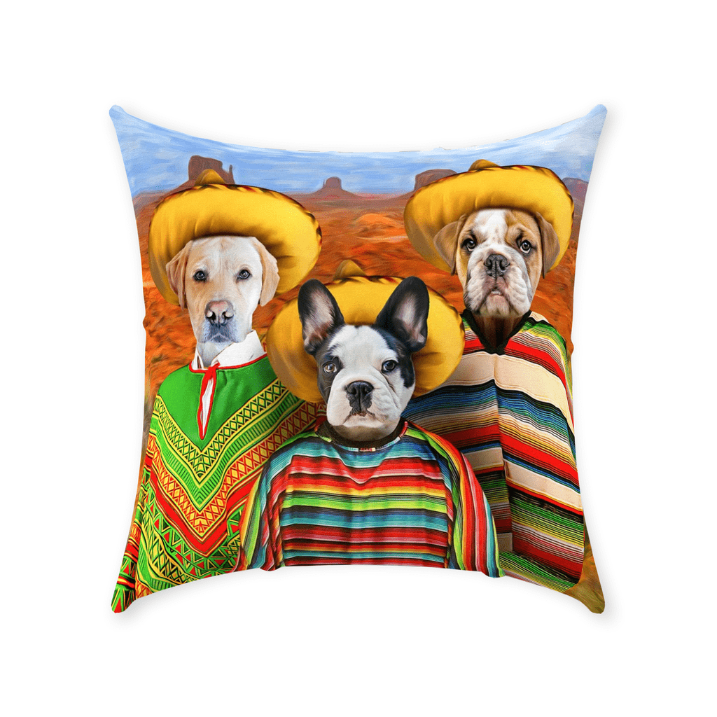 Cojín personalizado para 3 mascotas &#39;3 Amigos&#39;