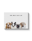 Personalized Modern 4 Pet Canvas