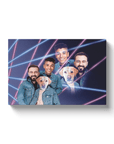 '1980s Lazer Portrait 1 Pet/Humans(Males)' Personalized Canvas