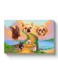 'The Rainbow Bridge 3 Pet' Personalized 3 Pet Canvas