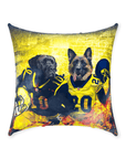 'Michigan Doggos' Personalized 2 Pet Throw Pillow