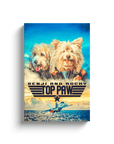 'Top Paw' 2 Pet Personalized Canvas