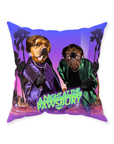 'A Night at the Pawsbury' Personalized 2 Pet Throw Pillow