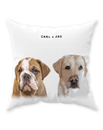 Personalized Modern 2 Pet Throw Pillow