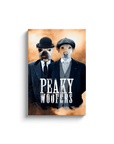 'Peaky Woofers' Personalized 2 Pet Canvas