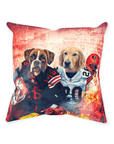 'Cleveland Doggos' Personalized 2 Pet Throw Pillow