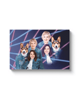 '1980s Lazer Portrait 1 Pet/Humans(Females)' Personalized Canvas