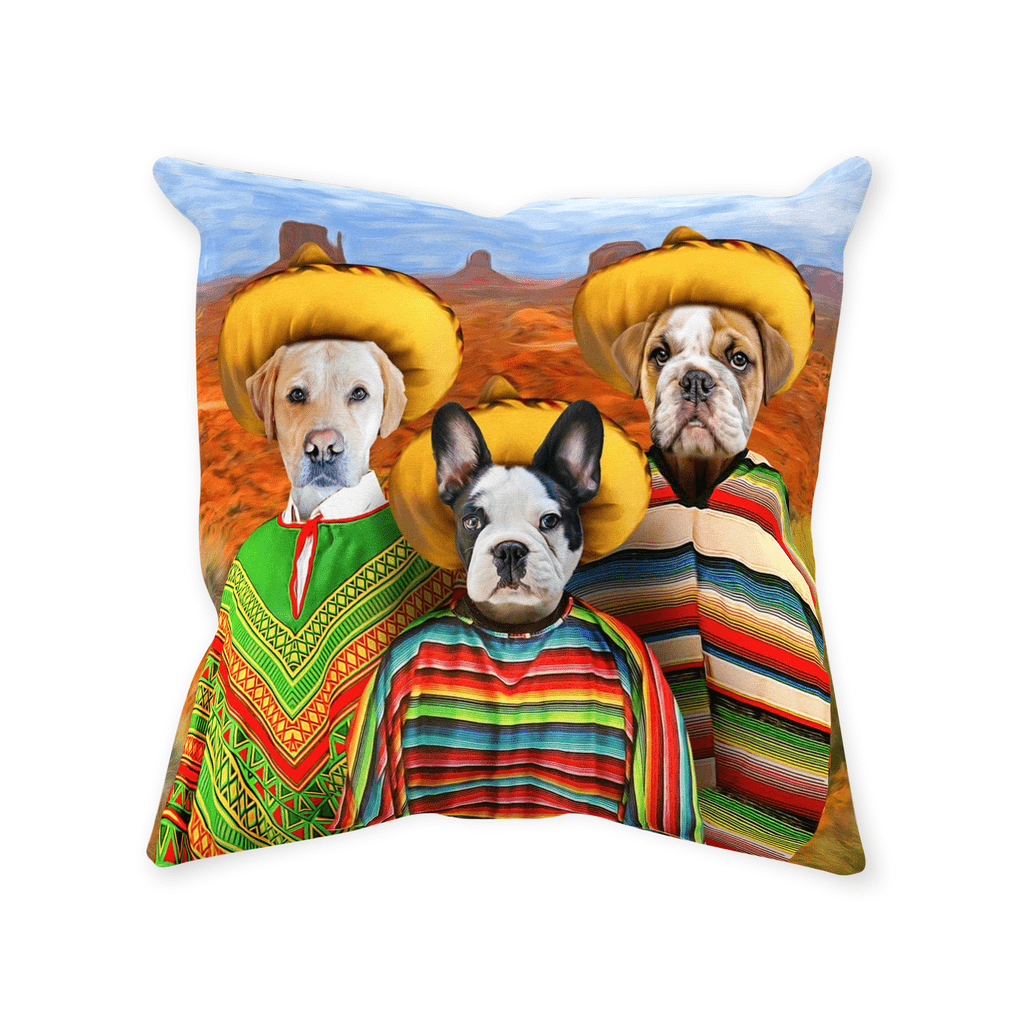 Cojín personalizado para 3 mascotas &#39;3 Amigos&#39;