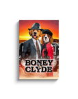 'Boney and Clyde' Personalized 2 Pet Canvas