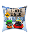 'South Bark' Personalized 2 Pet Throw Pillow