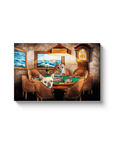 'The Poker Players' Personalized 2 Pet Canvas