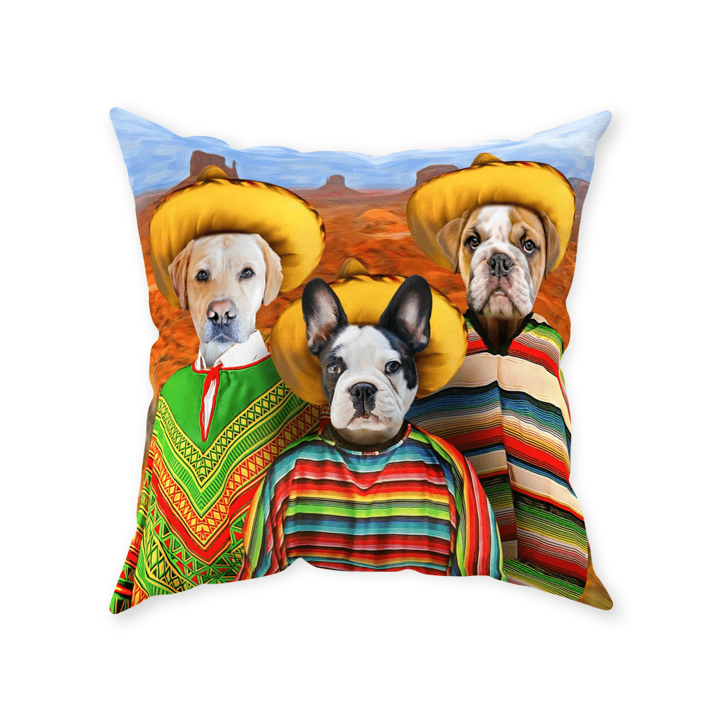 Cojín personalizado para 3 mascotas &#39;3 Amigos&#39;