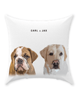 Personalized Modern 2 Pet Throw Pillow