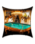 Cojín personalizado para 5 mascotas 'The Pool Players'