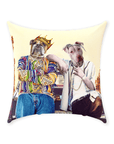 '2Paw and Notorious D.O.G. California Edition' Personalized 2 Pet Throw Pillow