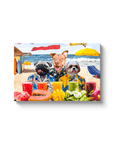 'The Beach Dogs' Personalized 3 Pet Canvas