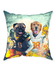 'Green Bay Doggos' Personalized 2 Pet Throw Pillow