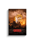 'Catzilla' Personalized Pet Canvas