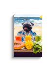 Lienzo personalizado para mascotas 'El perro de la playa'