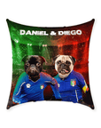 'Italy Doggos' Personalized 2 Pet Throw Pillow