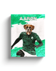 'Saudi Arabia Doggos Soccer' Personalized Pet Canvas