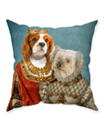 'Queen and Princess' Personalized 2 Pet Throw Pillow