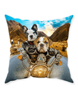 'Harley Wooferson' Personalized 2 Pet Throw Pillow