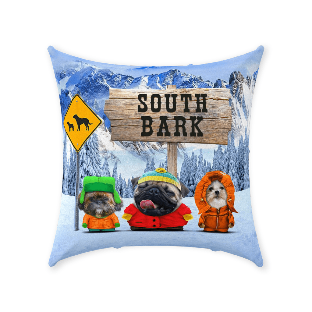 Cojín personalizado para 3 mascotas &#39;South Bark&#39;