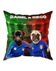 'Italy Doggos' Personalized 2 Pet Throw Pillow