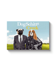 'DogSchitt's Creek' Personalized 2 Pet Canvas