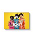 'The Doggo Beatles' Personalized 3 Pet Canvas